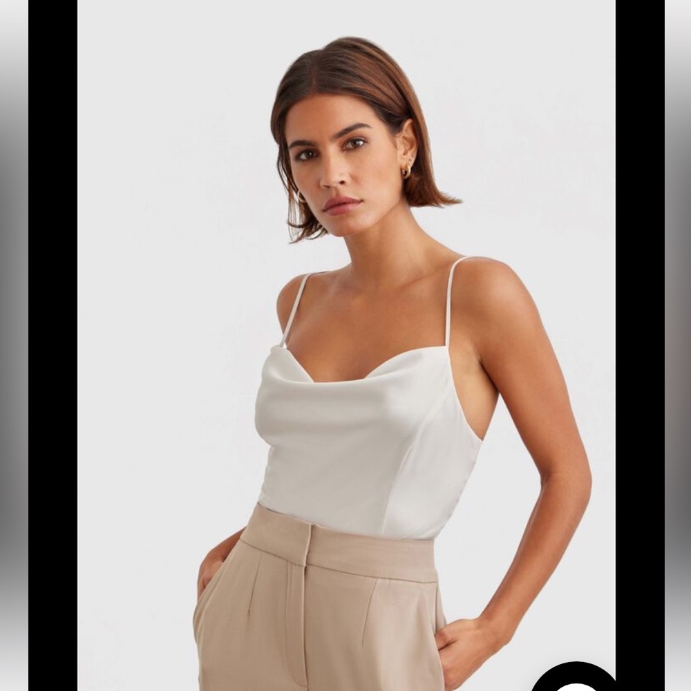 Salley Satin Cowl Neck Top
